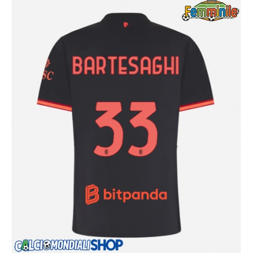Maglie da calcio AC Milan Davide Bartesaghi #33 Terza Maglia Femminile 2026-27 Manica Corta